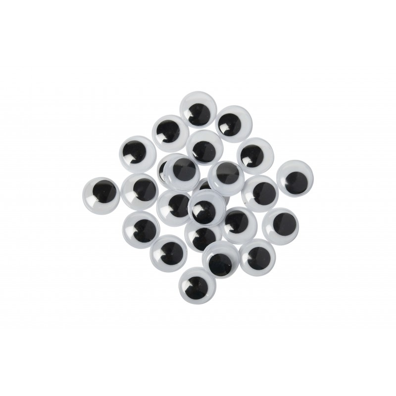 Accesorii creatie - ochisori mari plastic, negru, 15mm, VRAC, set 2000 buc, Colorarte [1]