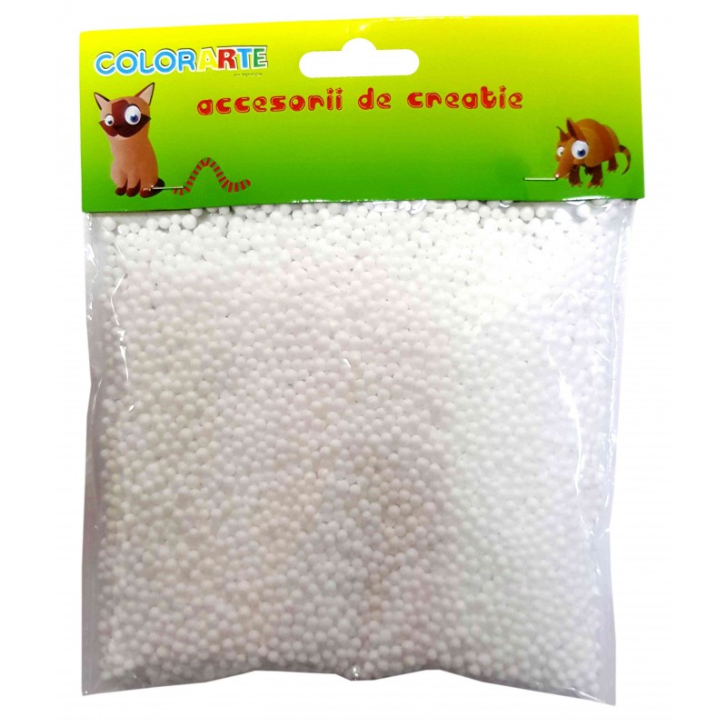 Accesorii creatie - polistiren - bile, alb, 0.2cm, Colorarte, 23165 [1]