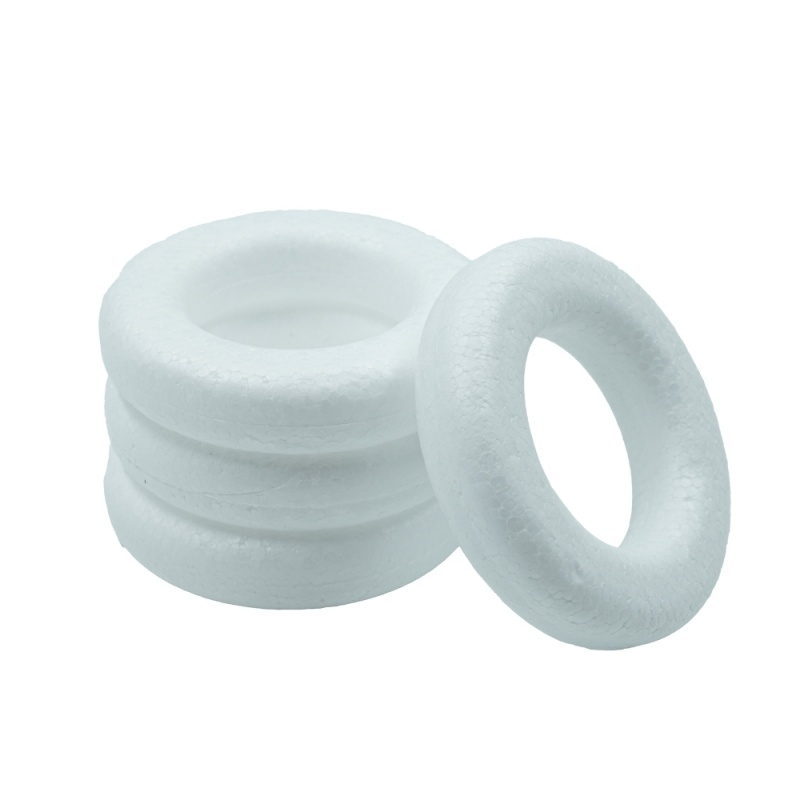 Accesorii creatie - polistiren - cerculete albe, 8cm, set 4 buc, Colorarte [2]