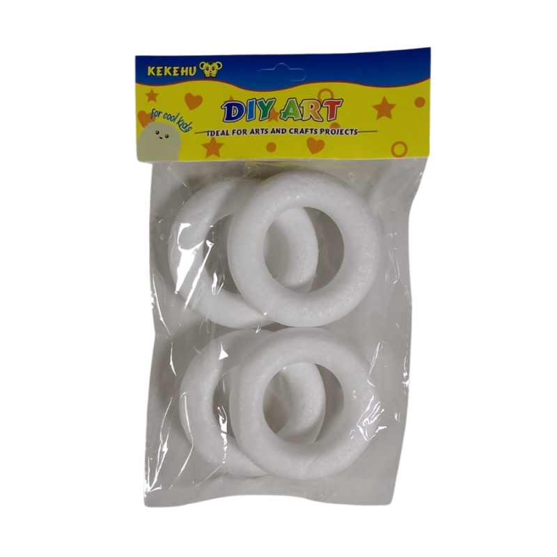 Accesorii creatie - polistiren - cerculete albe, 8cm, set 4 buc, Colorarte [1]