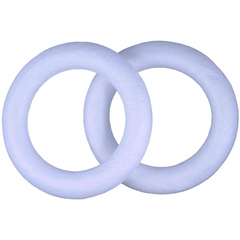 Accesorii creatie - polistiren - cerculete mari, alb, 12cm, set 2-3 buc, Colorarte [1]