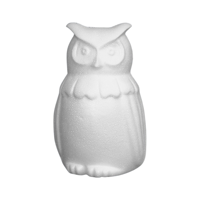 Accesorii creatie - polistiren HD - bufnita, alb, 11x15x9.5cm, Colorarte [1]