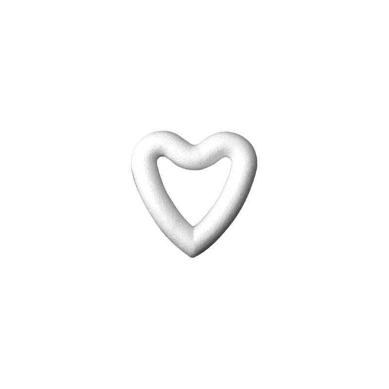 Accesorii creatie - polistiren HD - inima, alb, 8.5x9x1.8cm, Colorarte [2]