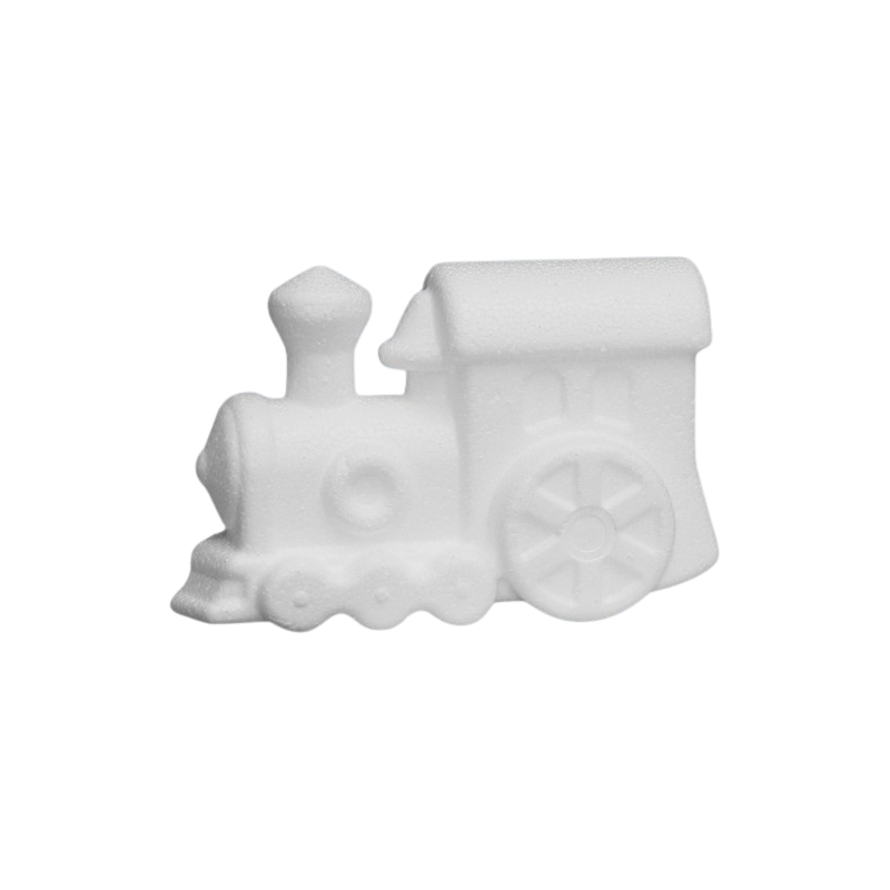 Accesorii creatie - polistiren HD - locomotiva, alb, 5x7.5x12cm, Colorarte [1]