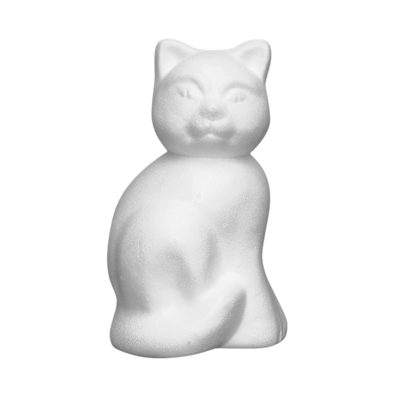 Accesorii creatie - polistiren HD - pisica, alb, 14.5x26x13cm, Colorarte [1]
