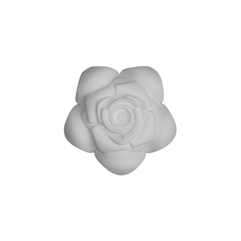 Accesorii creatie - polistiren HD - trandafir, alb, 9x3x9cm, Colorarte [1]