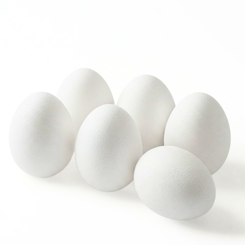 Set 6 Oua Polistiren 6.5 cm, Oua Decorative DIY pentru Pictura si Decoratiuni Paste [1]