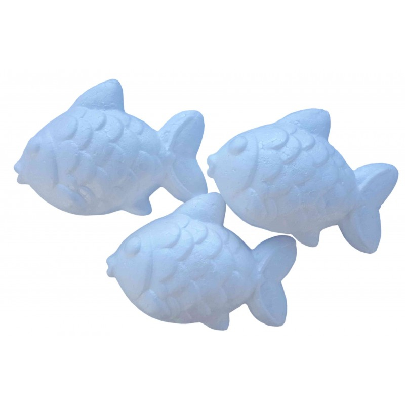 Accesorii creatie - polistiren - pestisor, alb, 11.5x7cm, set 3 buc, Colorarte [1]