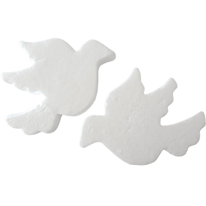 Accesorii creatie - polistiren - porumbel, alb, set 2 buc, Colorarte [1]