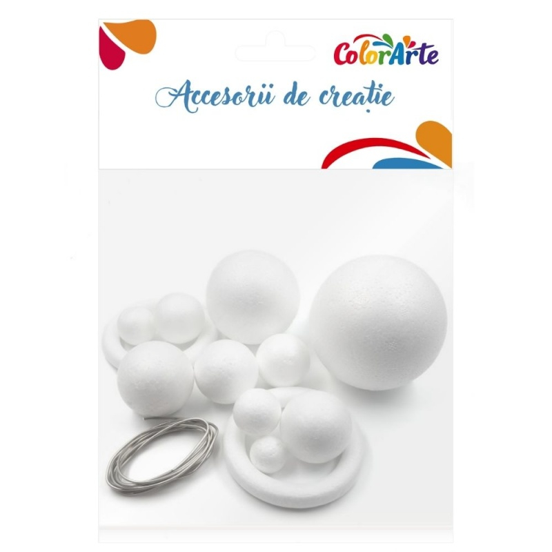 Accesorii creatie - polistiren - Sistem Solar, Colorarte, set de 13 buc [1]