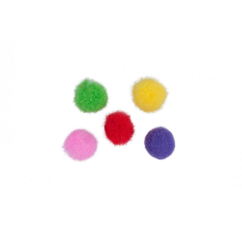 Accesorii creatie - Pom Pom textil, diverse culori, 10mm, set 75 buc, Colorarte, 33617/3326 [1]
