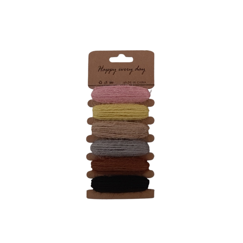 Accesorii creatie - sfoara canepa, 5m x 6 culori, Colorarte [1]