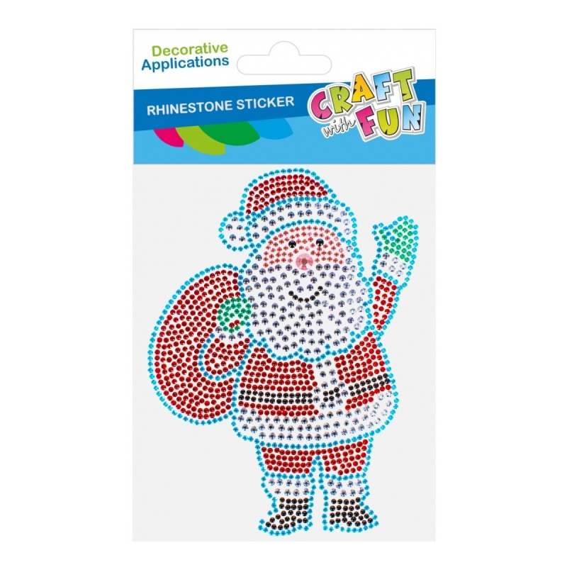 Accesorii creatie - stickere autoadezive - Mos Craciun din paiete, blister, Craft with Fun 545782 [2]