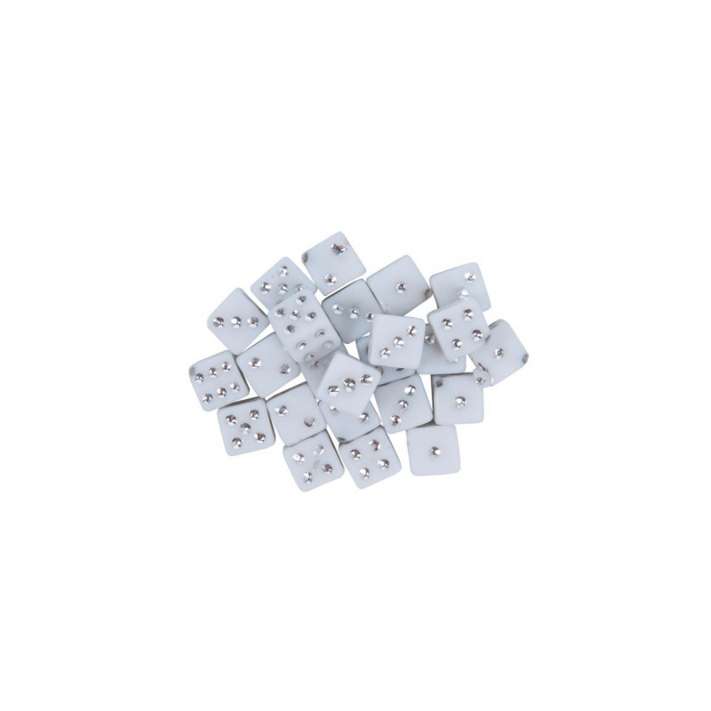 Accesorii creatie - zaruri plastic, alb, 5mm, set 50 buc, Colorarte [1]