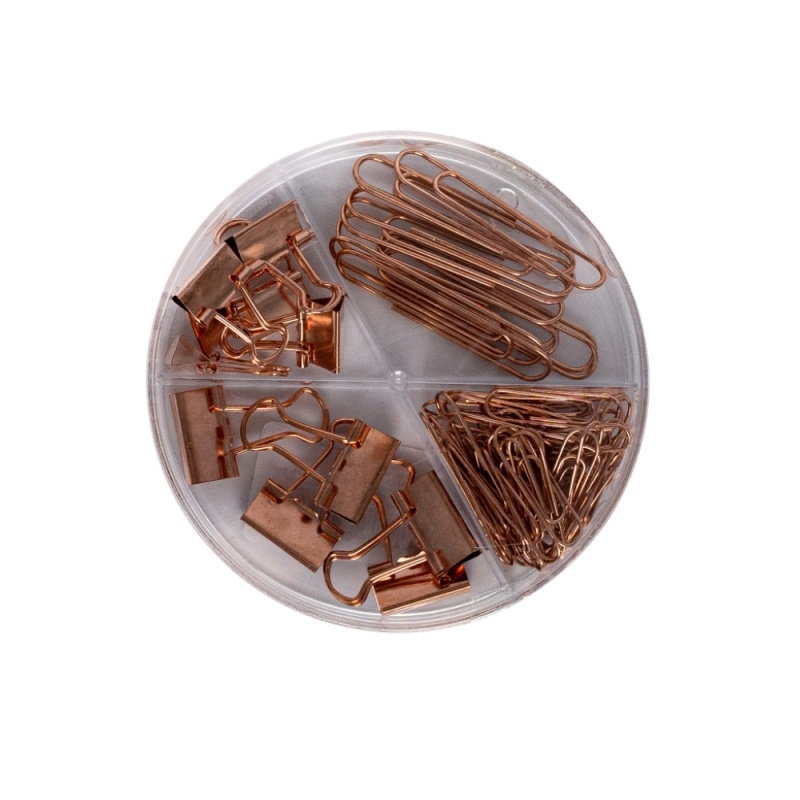 Accesorii set birou Cnx, 70 piese, bronz - agrafe, clips [2]