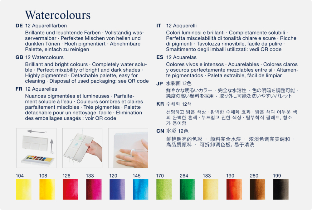 Acuarele 12 culori creative studio faber-castell [4]