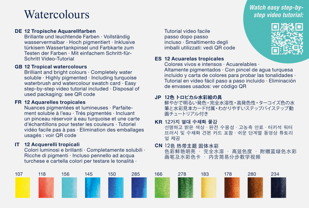 Acuarele 12 culori tropical creative studio faber-castell [5]