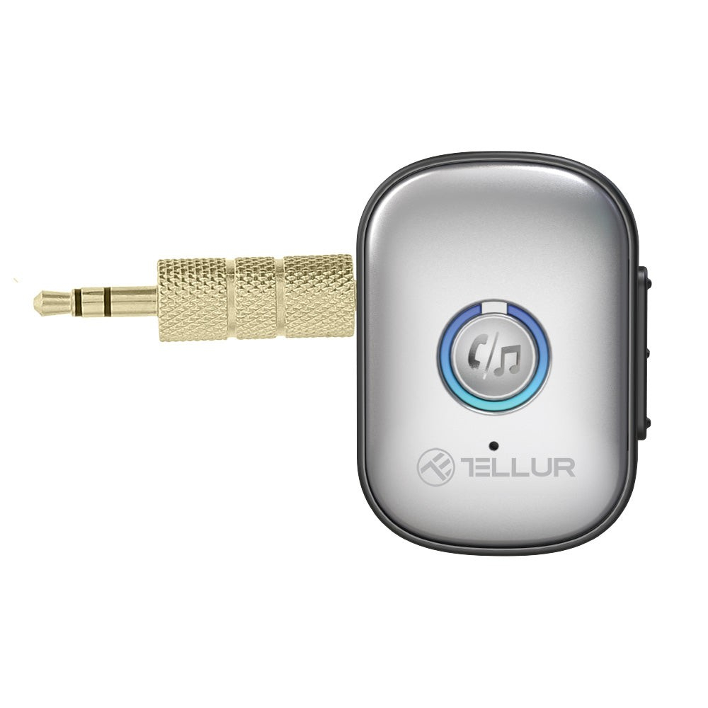 Adaptor Bluetooth 5.3 Tellur, receiver audio cu port AUX 3.5 mm, gri [2]