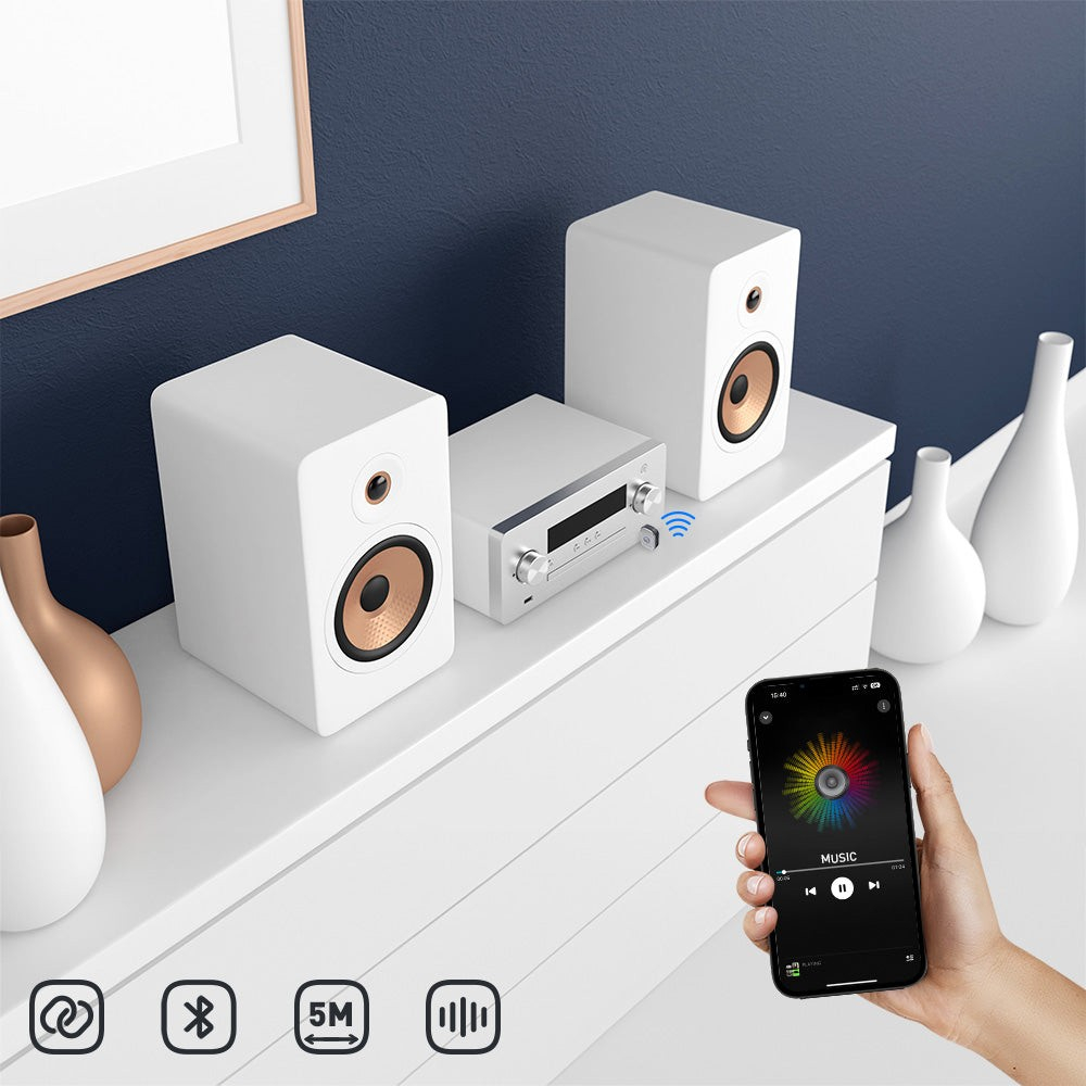 Adaptor Bluetooth 5.3 Tellur, receiver audio cu port AUX 3.5 mm, gri [7]