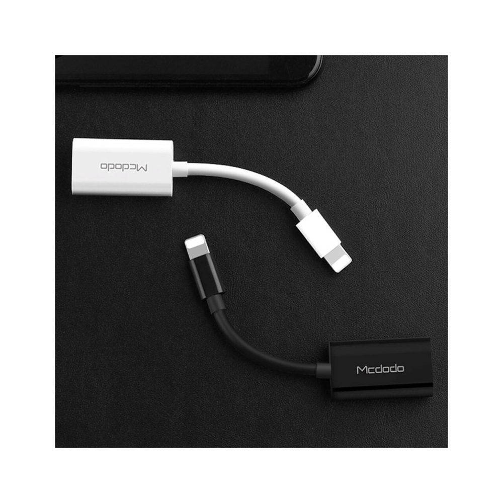 Adaptor Lightning la Dual Port Lightning Mcdodo Cablu Black [10]