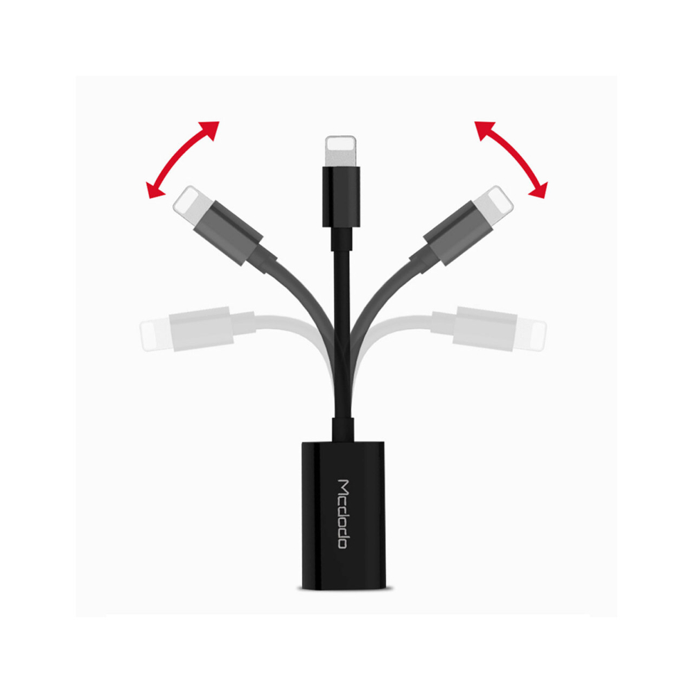 Adaptor Lightning la Dual Port Lightning Mcdodo Cablu Black [8]