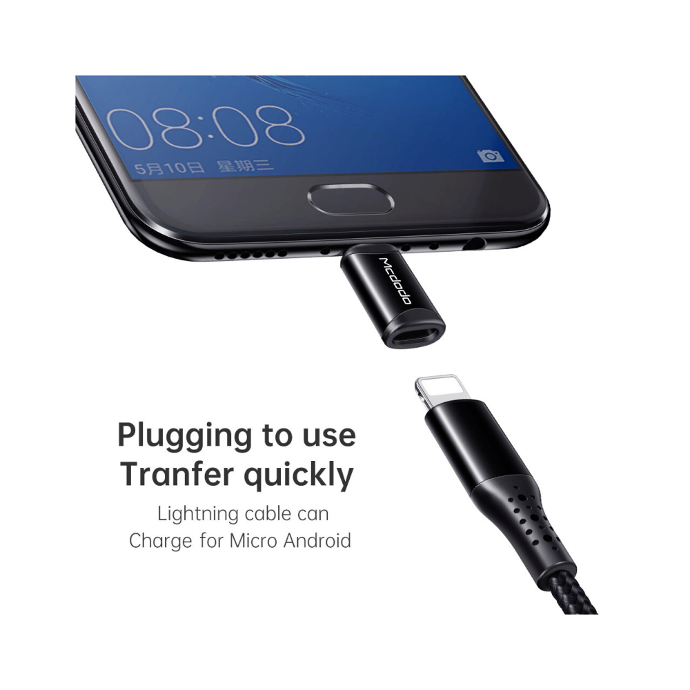 Adaptor Lightning la MicroUSB Mcdodo Extreme Series Black [8]