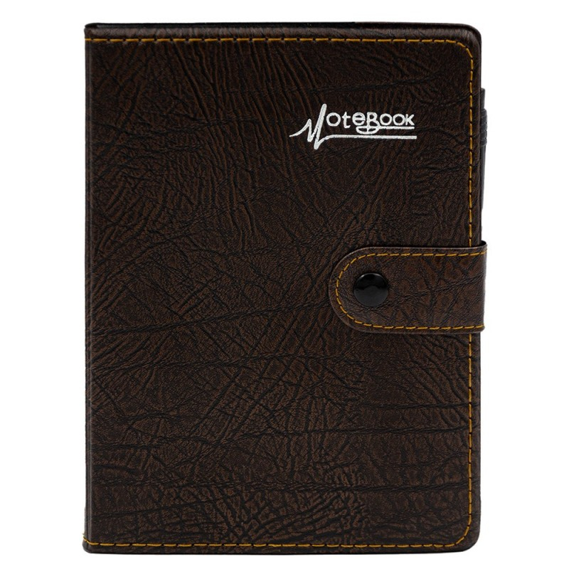 Agenda A5 nedatata CNX Lizy 4404, 80 pagini, coperta imitatie piele maro, cu capsa [2]