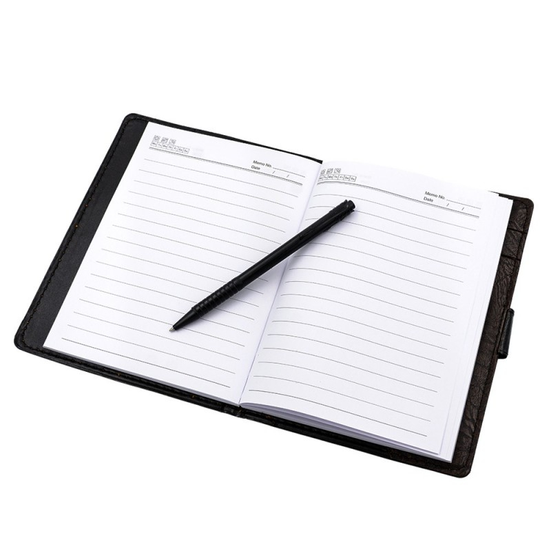 Agenda A5 nedatata CNX Lizy 4404, 80 pagini, coperta imitatie piele maro, cu capsa [3]