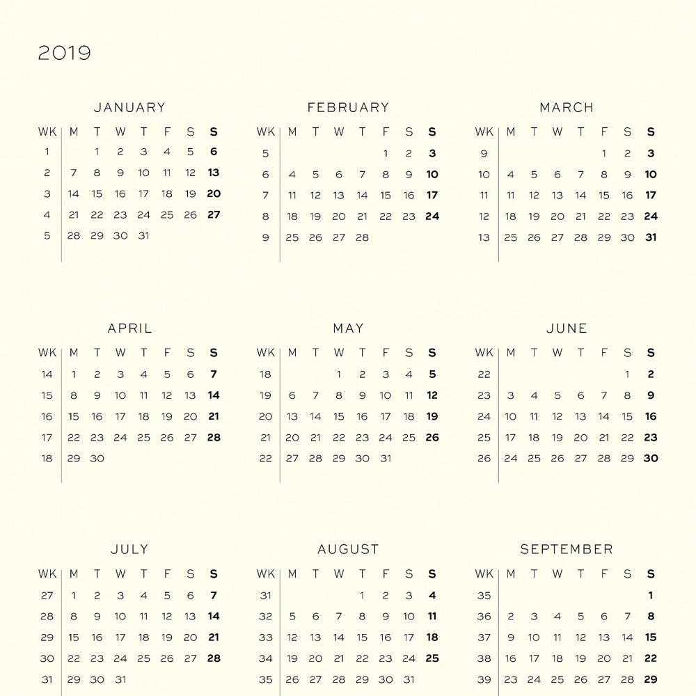 Agenda saptamanala+caiet a5 2019 negru leuchtturm [5]