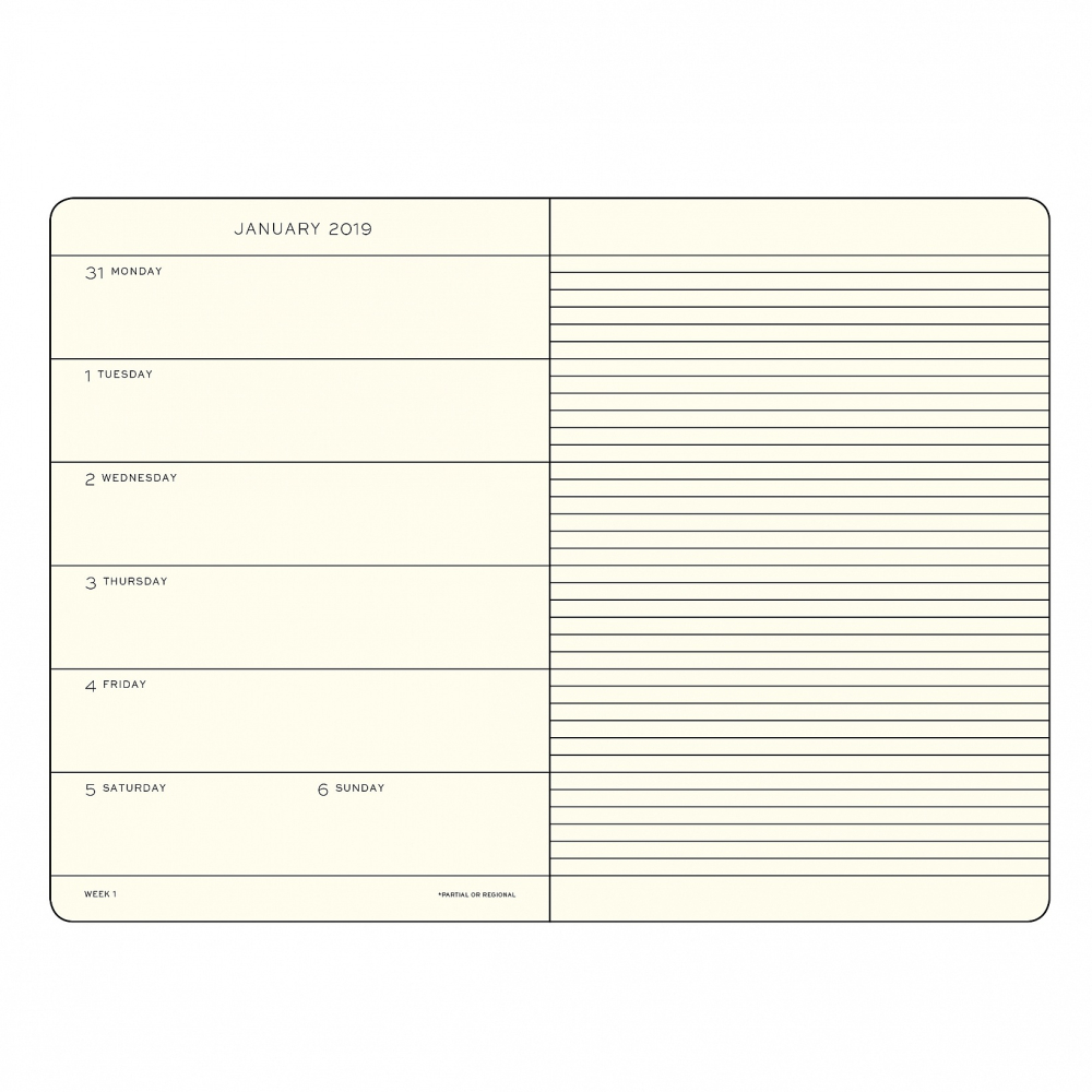 Agenda saptamanala+caiet a5 2019 negru leuchtturm [3]