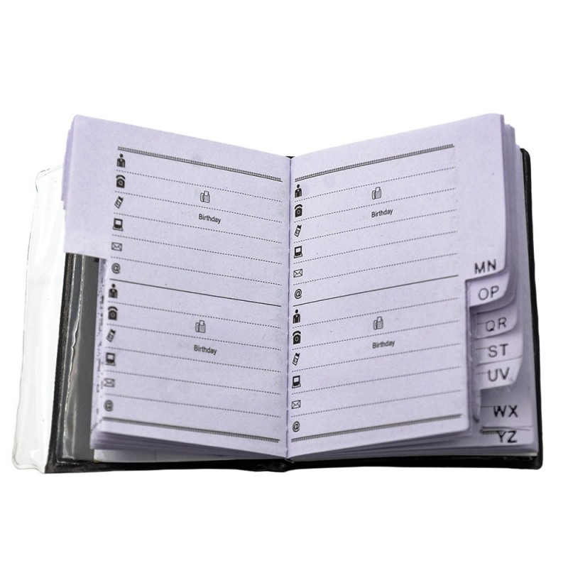 Agenda telefonica CNX 5084-40, mica, coperta imitatie piele, negru [3]