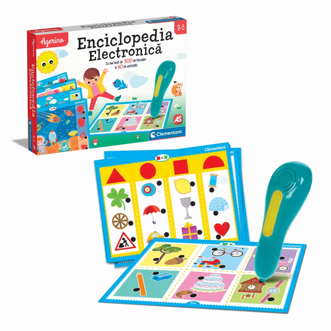 Joc educativ, Enciclopedia electronica, cu pix electronic, Agerino, 3 ani+, Clementoni, varsta de la 3 ani la 5 ani [1]
