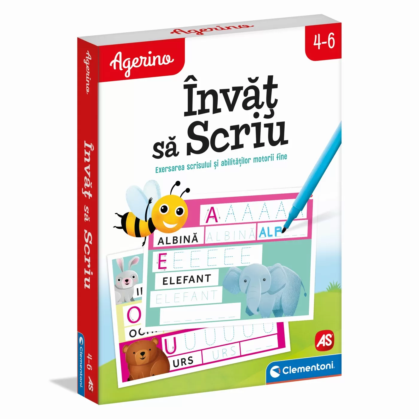 Joc educativ, Invat sa scriu, Agerino, 4 - 6 ani, Clementoni, varsta de la 5 ani la 10 ani [1]