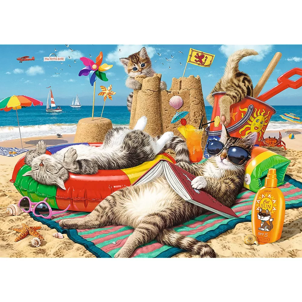 Puzzle trefl 1000 forme ascunse felinele dragute [2]