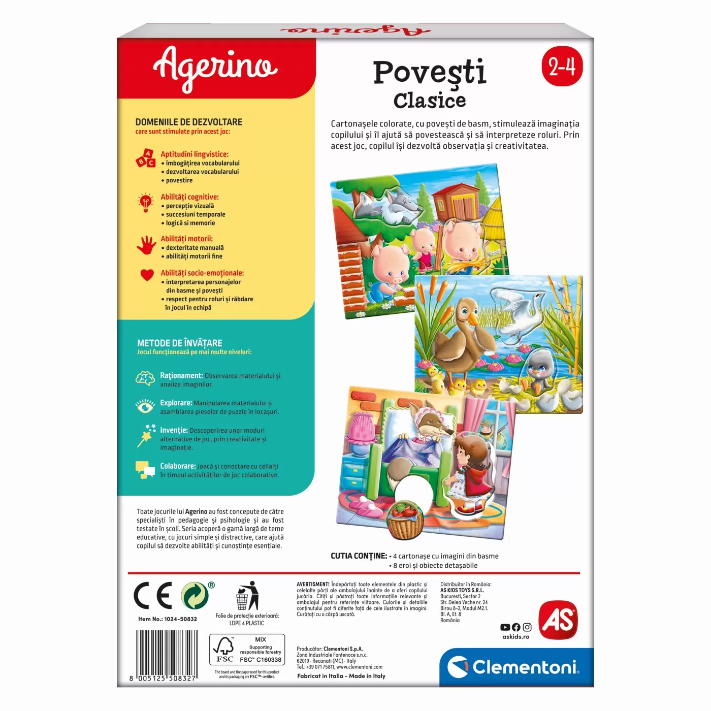 Povesti clasice, Agerino, 2 - 4 ani, Clementoni, varsta de la 2 ani la 4 ani [4]