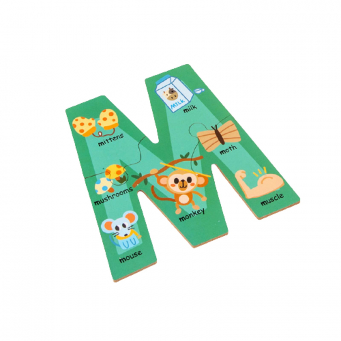 Joc puzzle cu piese mari ⭐ Invata litere si alfabet. [4]