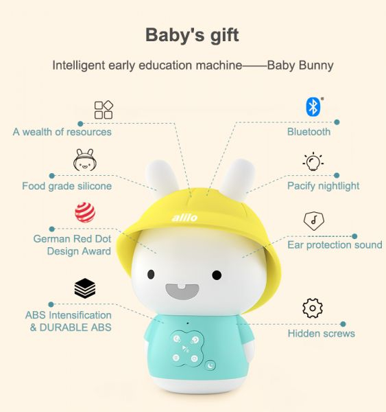 Alilo Baby Bunny - Iepuras interactiv cu povesti si cantece, albastru, RO/EN [11]