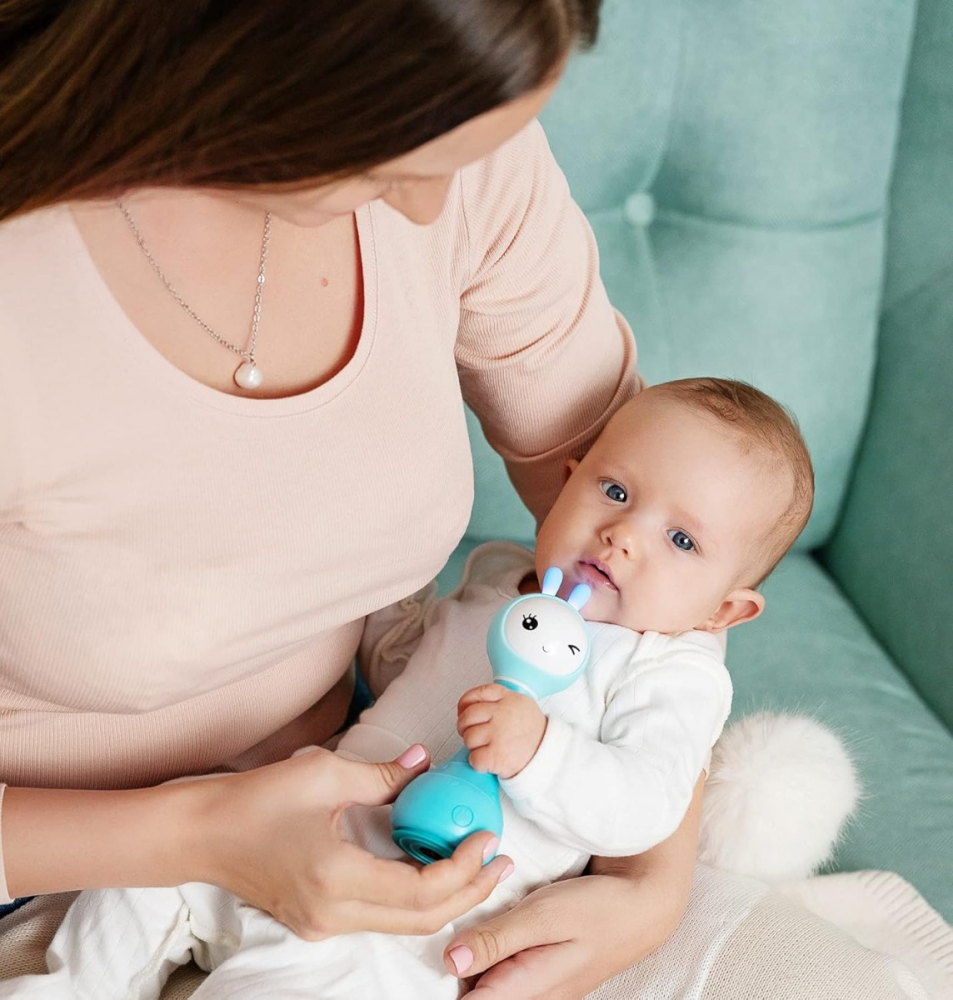 Alilo Smarty Bunny - Iepuras interactiv pentru bebelusi, albastru, RO/EN varsta 0-6 luni ,1-2 ani ,2-3 ani ,3-5 ani ,, Unisex [10]