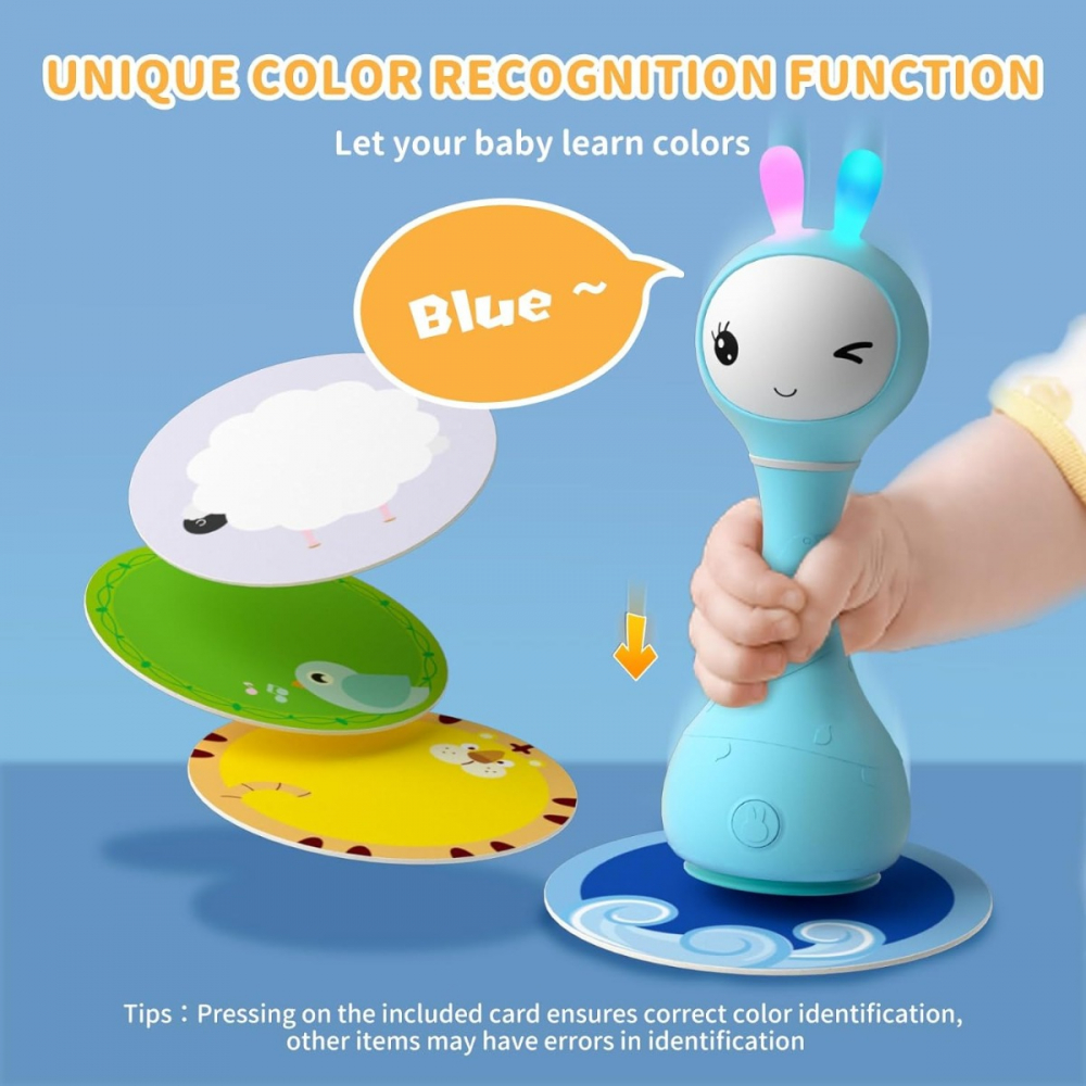 Alilo Smarty Bunny - Iepuras interactiv pentru bebelusi, albastru, RO/EN varsta 0-6 luni ,1-2 ani ,2-3 ani ,3-5 ani ,, Unisex [5]