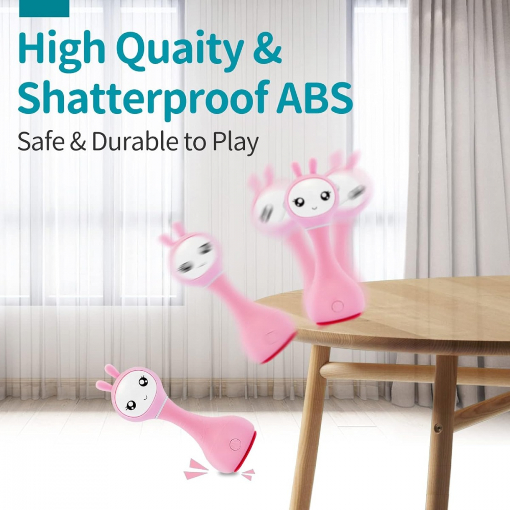 Alilo Smarty Bunny - Iepuras interactiv pentru bebelusi, roz, RO/EN varsta 0-6 luni ,1-2 ani ,2-3 ani ,3-5 ani ,, Unisex [7]