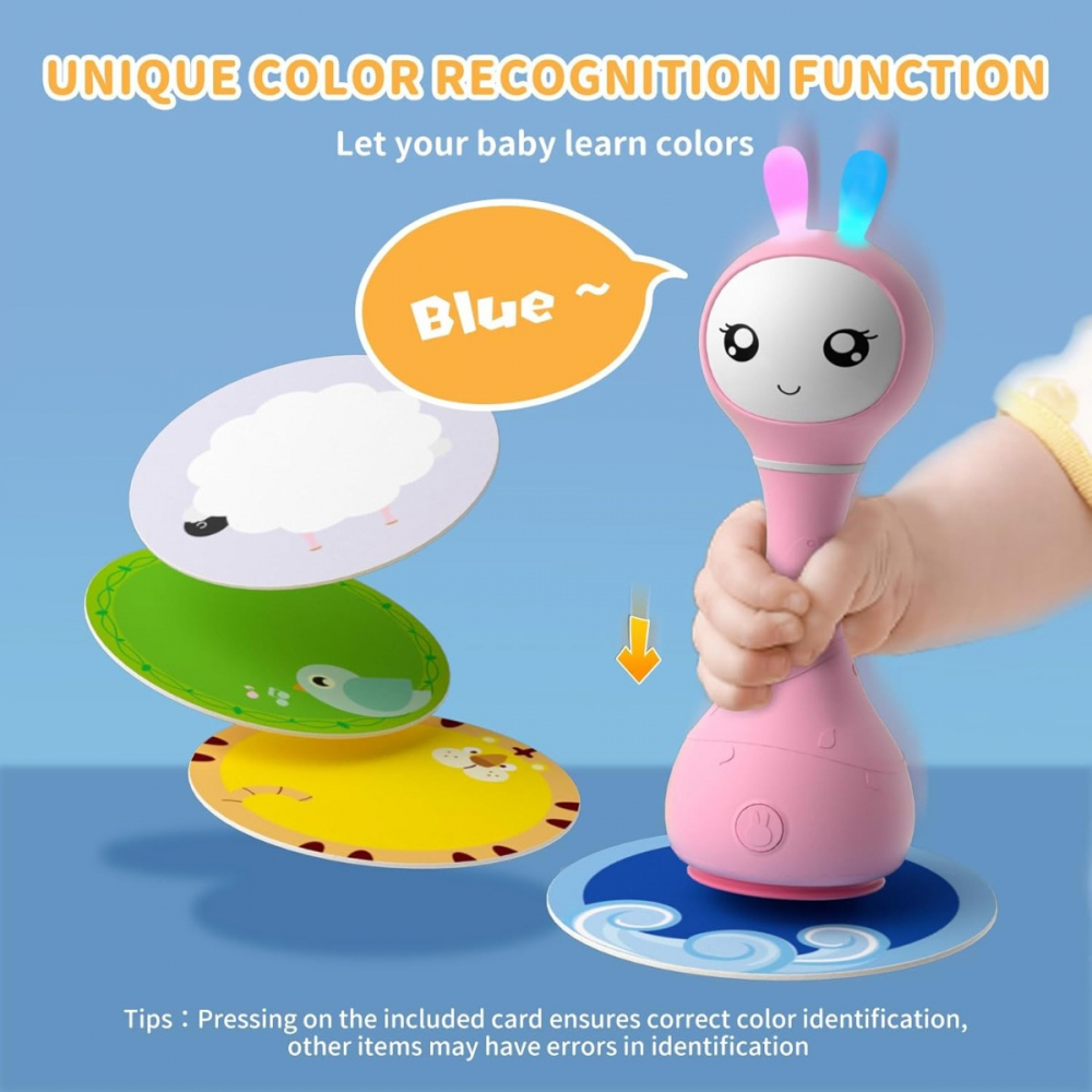 Alilo Smarty Bunny - Iepuras interactiv pentru bebelusi, roz, RO/EN varsta 0-6 luni ,1-2 ani ,2-3 ani ,3-5 ani ,, Unisex [5]