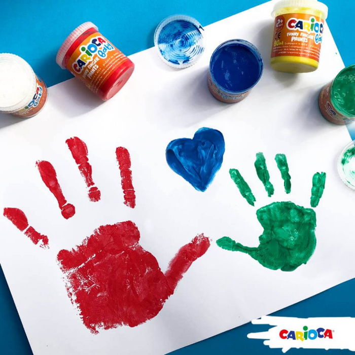 Vopsea de pictat cu degetele pentru copii Carioca Baby Finger Paint. [3]