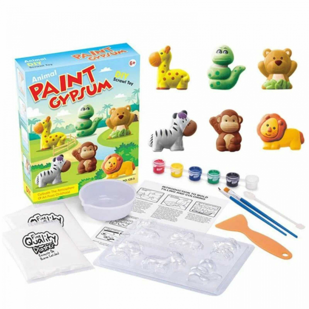 Set creativ, figurine ceramice de pictat, Animale - Micostore.ro [1]