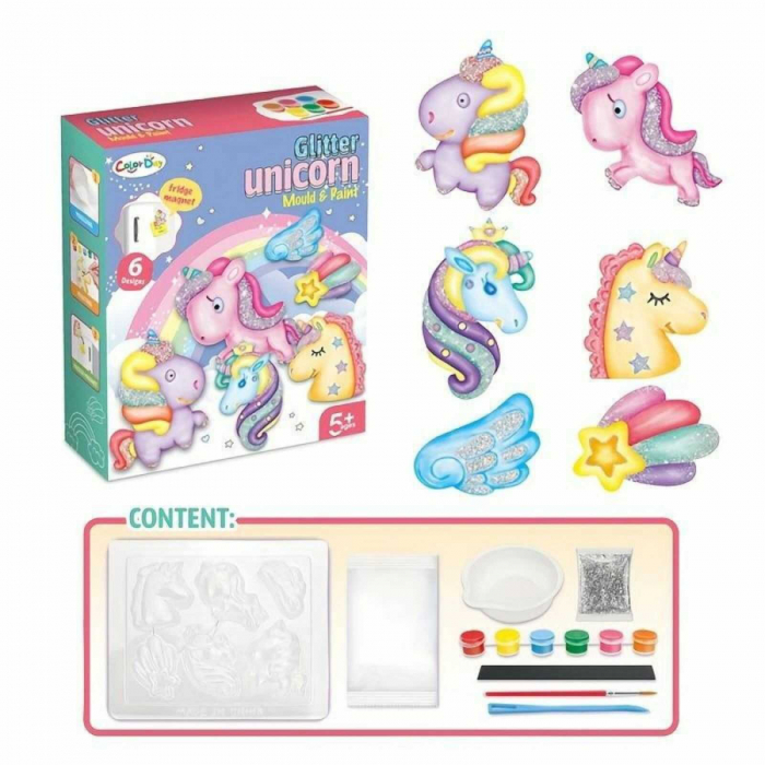 Set creativ, figurine ceramice de pictat, Unicorni din Ipsos [2]
