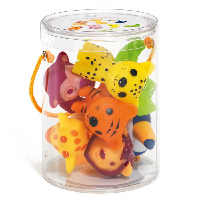 Troopo Savana, Set 7 Animalute din silicon, Djeco, varsta 1 - 3 ani, Baiat, Fata [2]