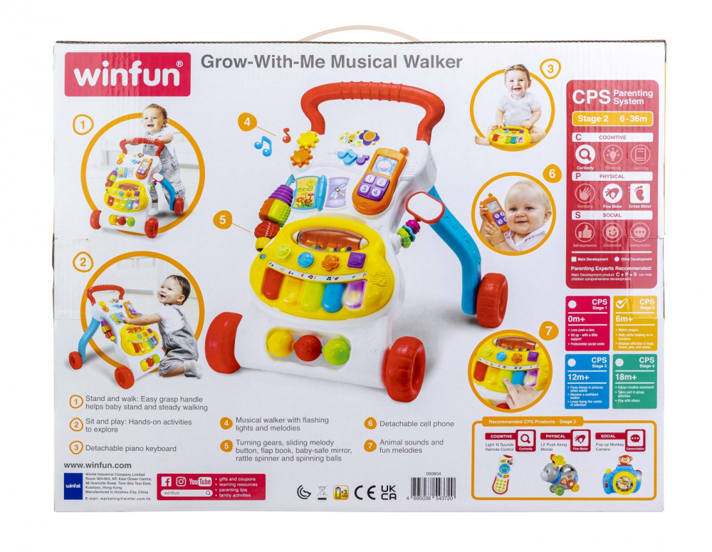Antemergator cu centru de activitati pentru bebelusi, winfun, varsta de la 6 luni la 3 ani [4]
