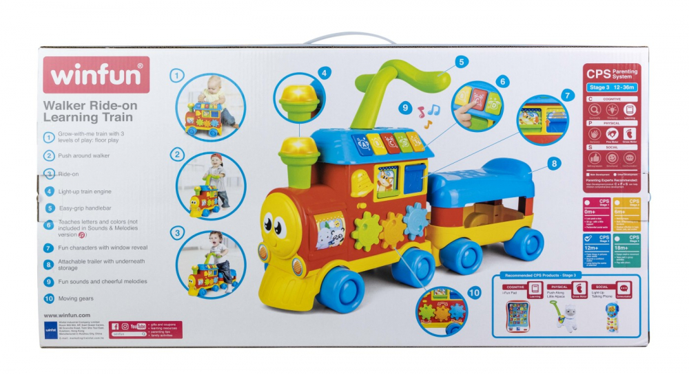 Antemergator trenulet pentru bebelusi, winfun, varsta de la 1 an la 3 ani [6]