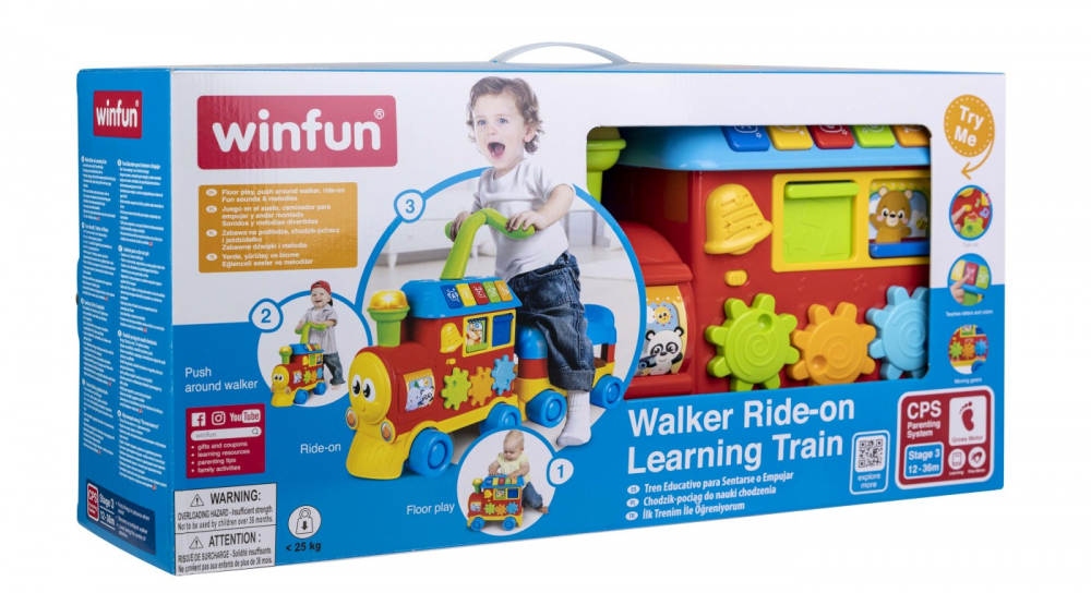Antemergator trenulet pentru bebelusi, winfun, varsta de la 1 an la 3 ani [5]