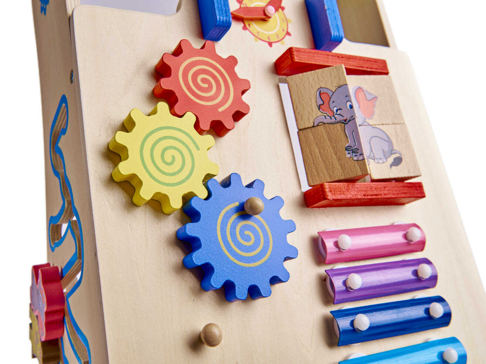 Antepremergator din Lemn pentru Bebe cu 6 Activitati Montessori [7]