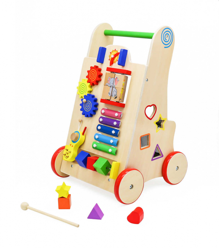 Antepremergator din Lemn pentru Bebe cu 6 Activitati Montessori [3]